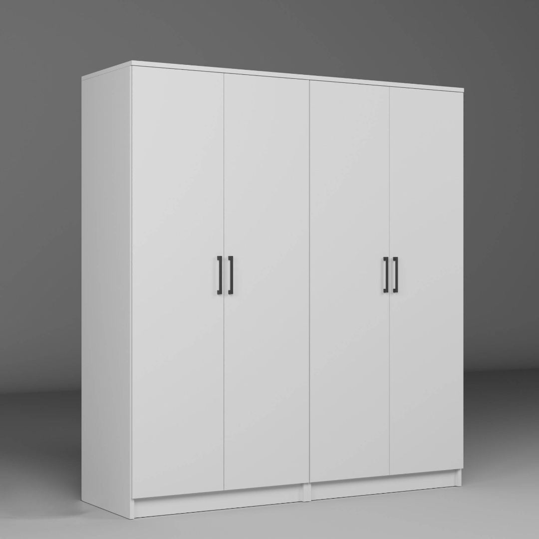 Guarda-roupa – 160 cm x 180 cm x 51,8 cm – Branco – MDF