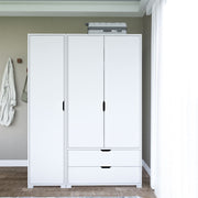 Guarda-roupa – 130 cm x 183 cm x 45 cm – Branco – MDF