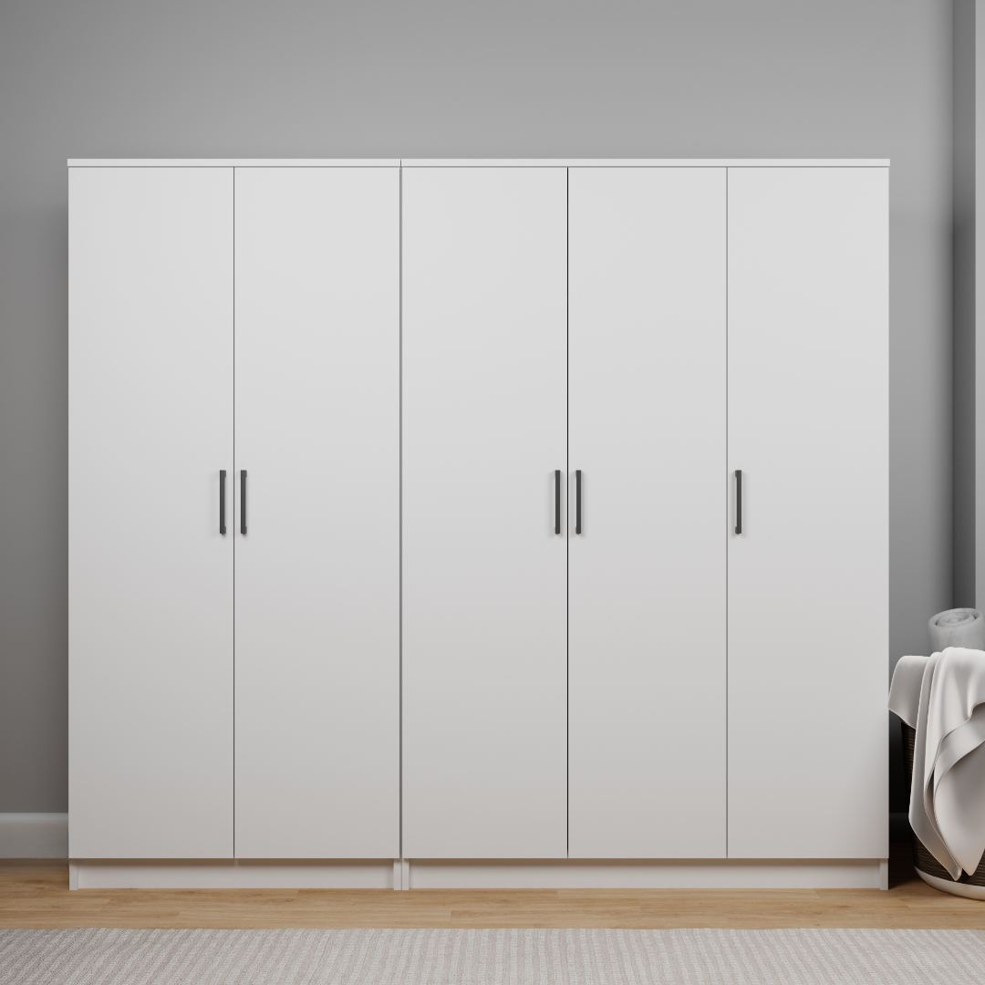 Guarda-roupa – 200 cm x 180 cm x 51,8 cm – Branco – MDF