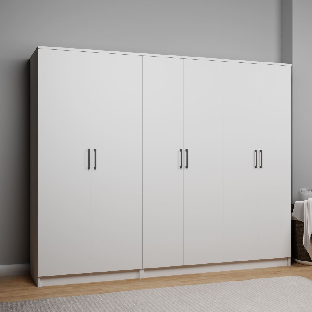 Guarda-roupa – 220 cm x 180 cm x 51,8 cm – Branco – MDF