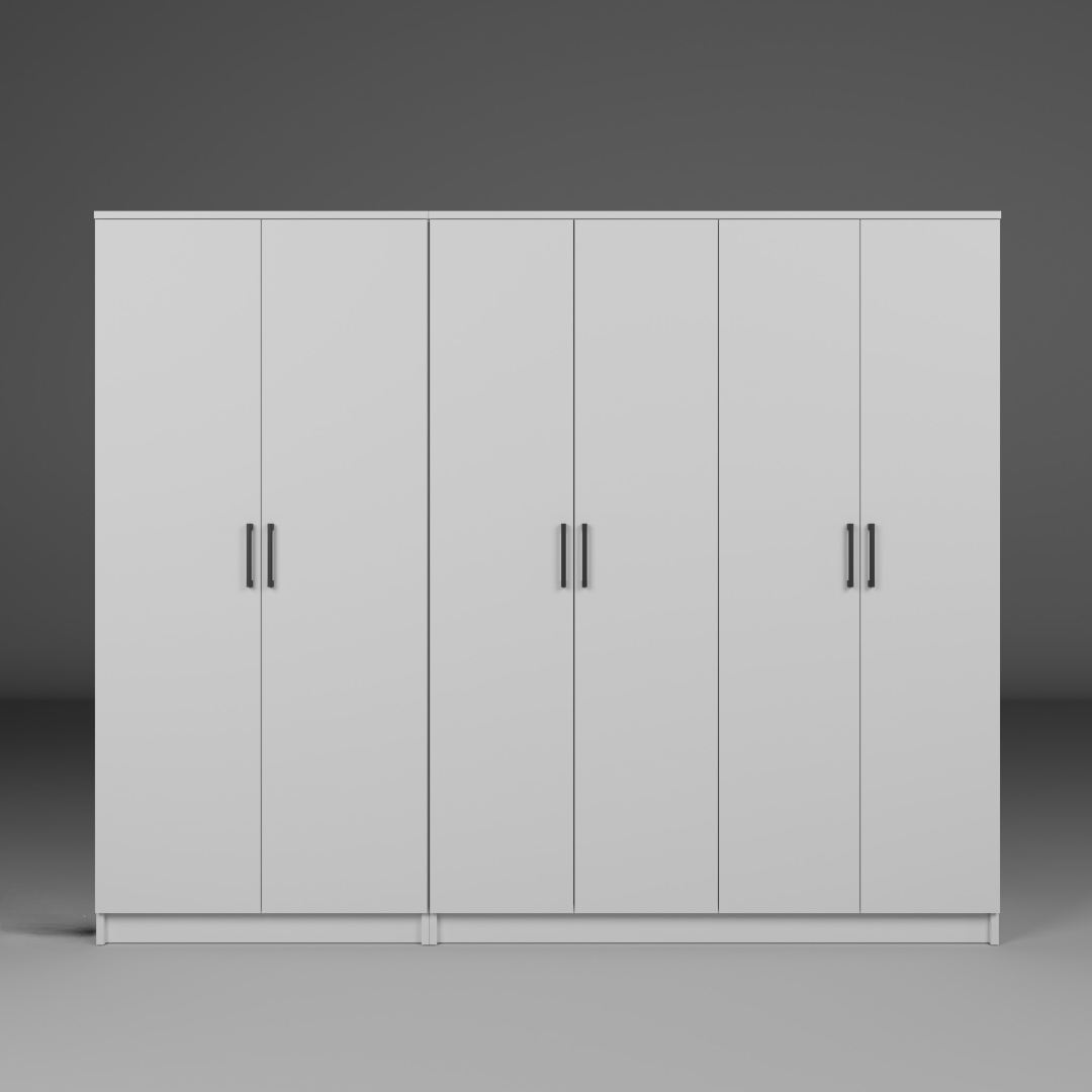 Guarda-roupa – 220 cm x 180 cm x 51,8 cm – Branco – MDF