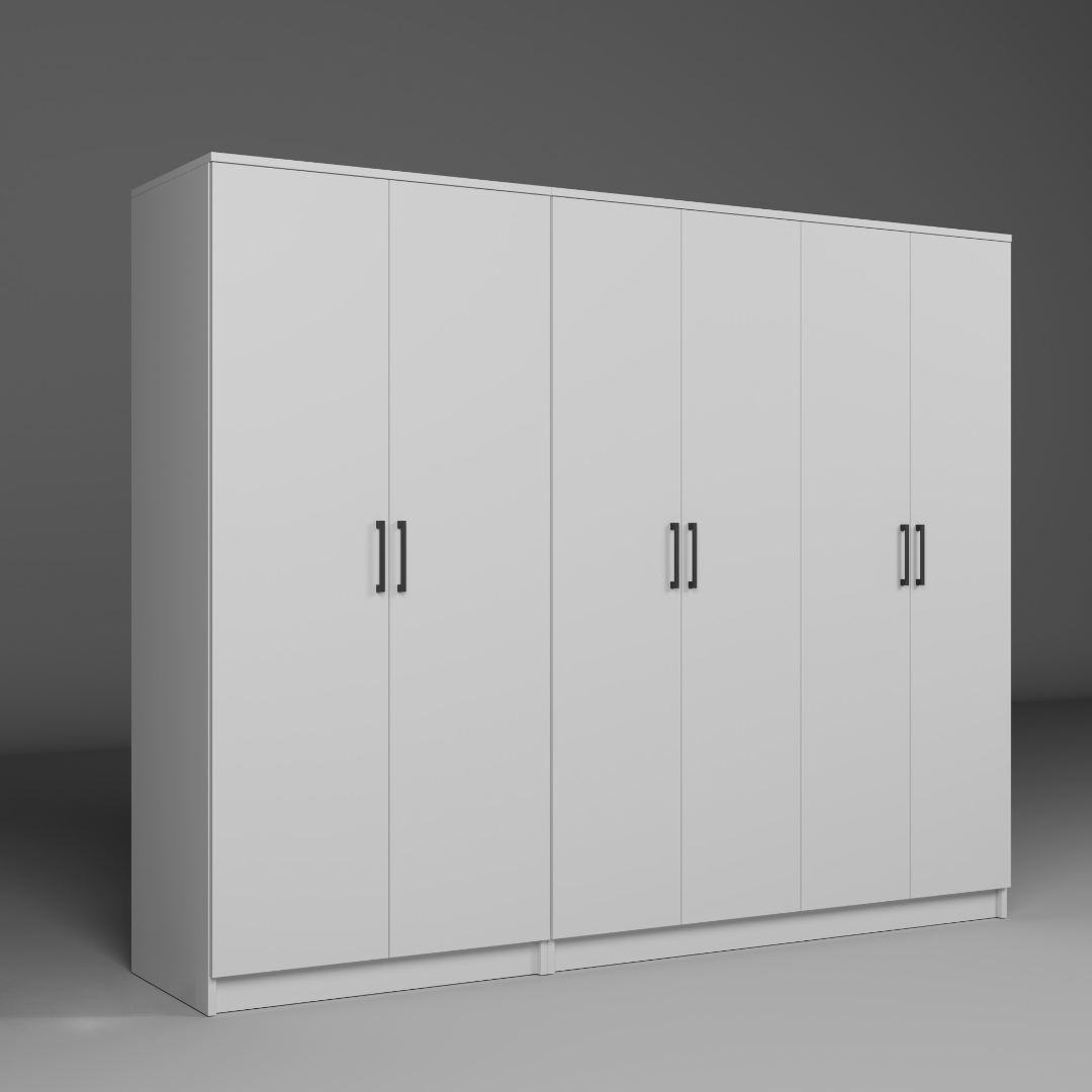 Guarda-roupa – 220 cm x 180 cm x 51,8 cm – Branco – MDF