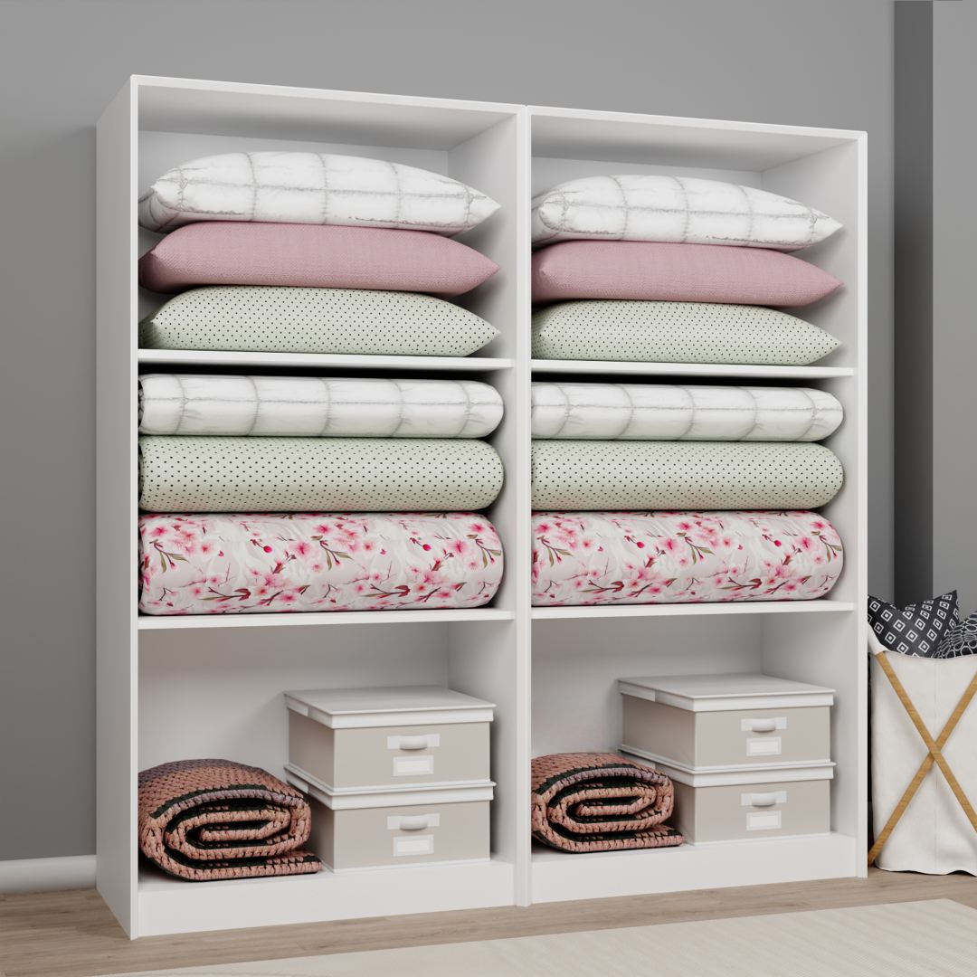 Guarda-roupa – 188cm x 190cm x 60cm – Branco – MDF