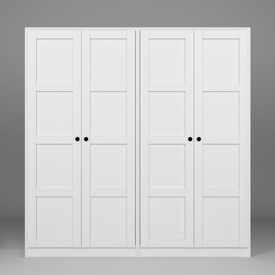 Guarda-roupa – 188cm x 190cm x 60cm – Branco – MDF