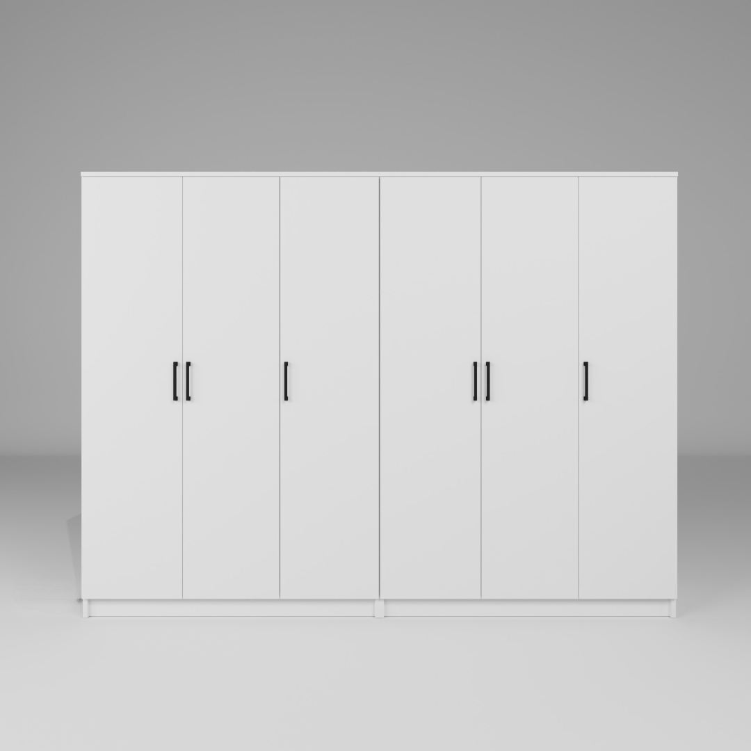 Guarda-roupa – 240 cm x 180 cm x 51,8 cm – Branco – MDF