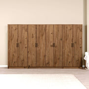 Guarda-roupa de MDF revestido de melamina – 300 cm x 180 cm x 51,8 cm – Pinheiro Atlântico