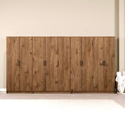 Guarda-roupa – 340 cm x 180 cm x 51.8 cm – Pinheiro Atlântico – painel de partículas revestido em melamina 100%
