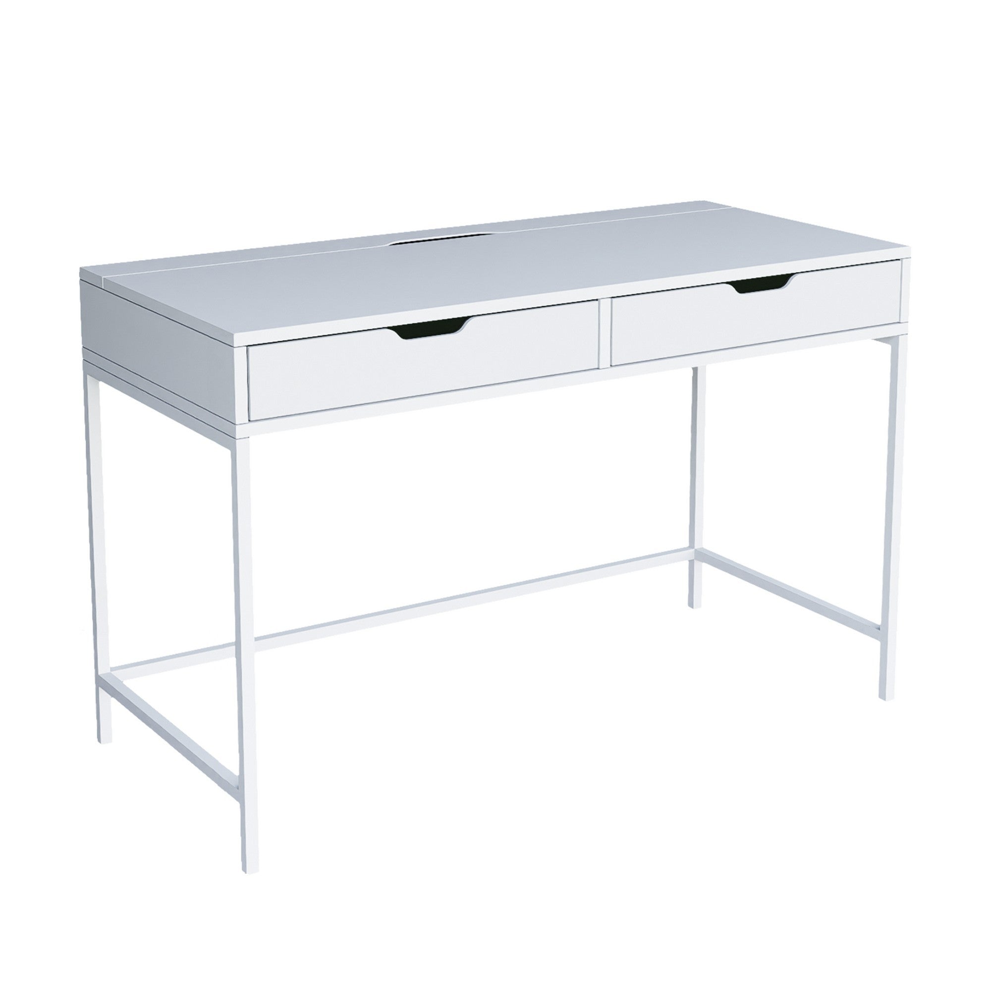 Secretária de Estudo – 120cm x 77.4cm x 55cm – Branco – Painéis de partículas revestidos a melamina