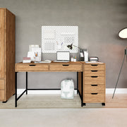 Secretária de Estudo – 160 cm x 77.4 cm x 55 cm – Pinho Atlântico – Material de painéis de partículas revestidos a melamina