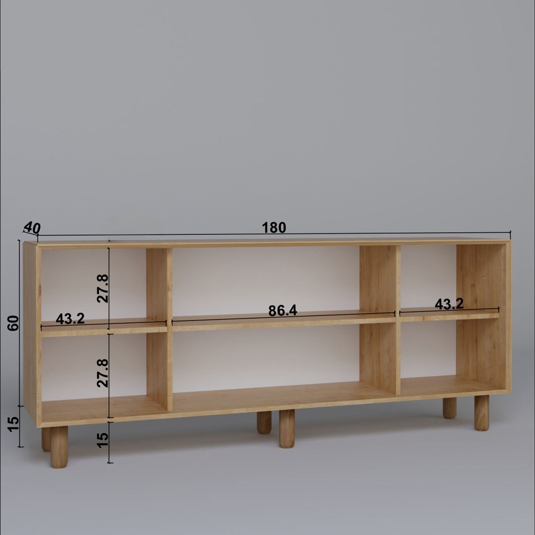 Aparador – 180 cm x 75 cm x 40 cm – Nogueira – MDF