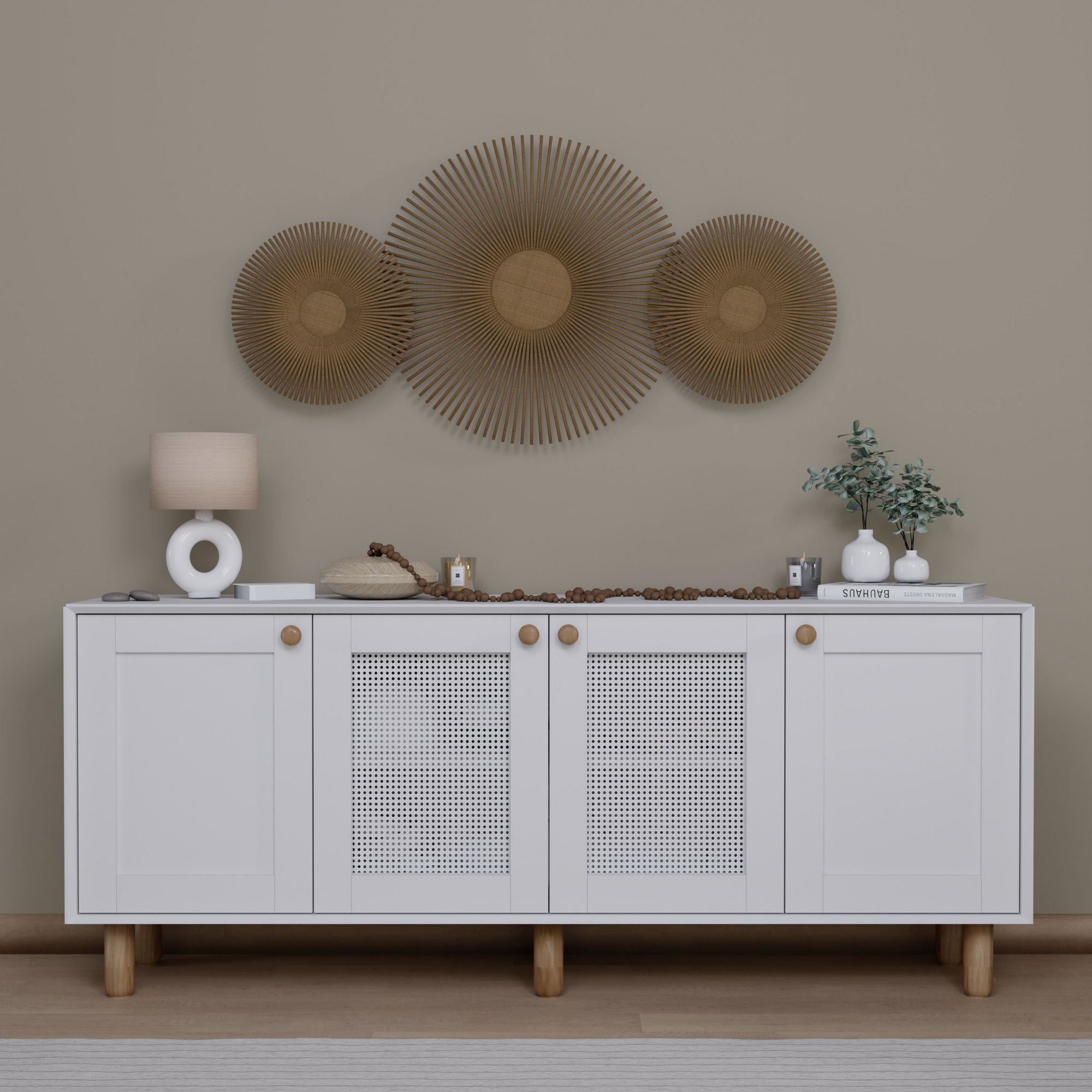 Aparador – 180 cm x 75 cm x 40 cm – Branco – Painel de partículas