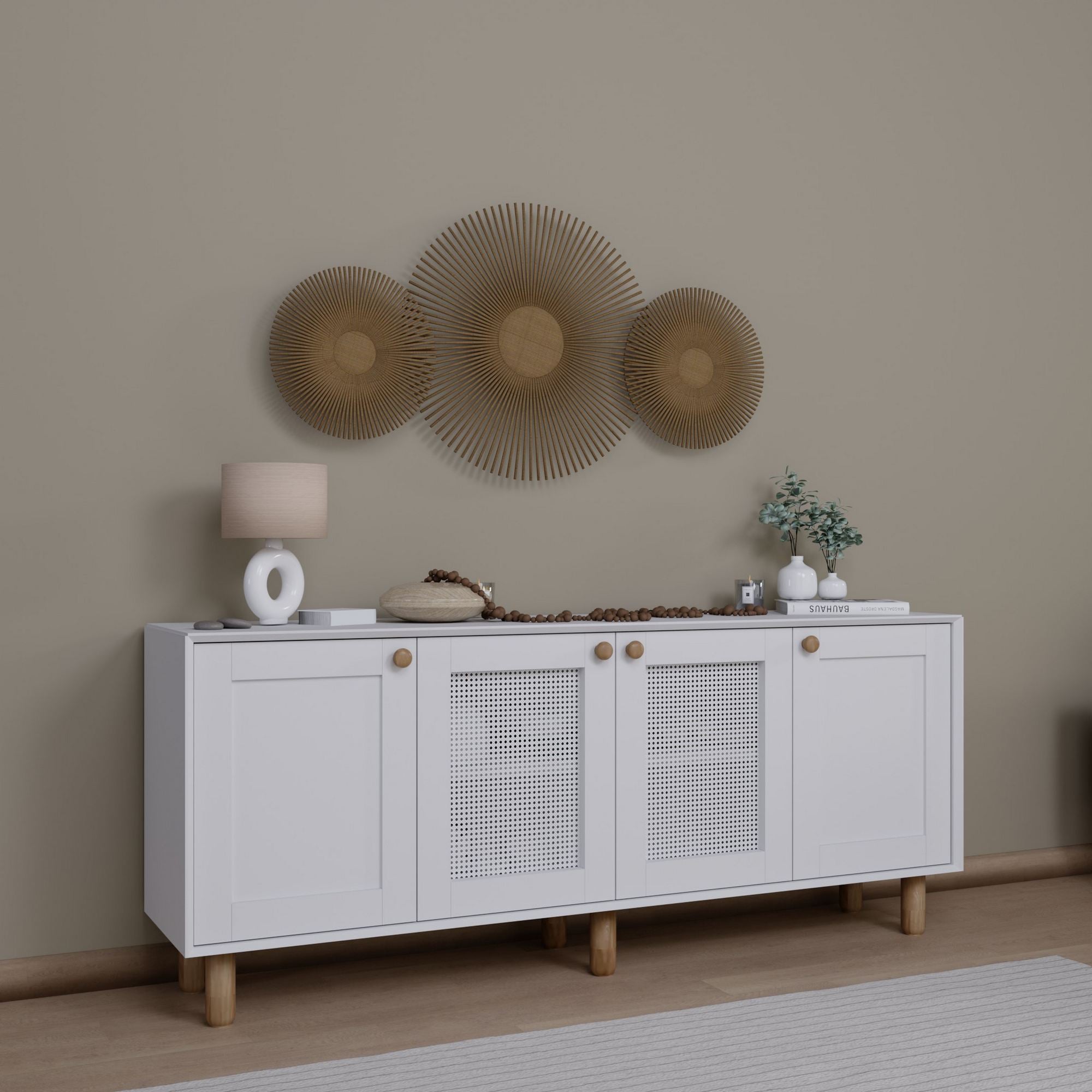 Aparador – 180 cm x 75 cm x 40 cm – Branco – Painel de partículas