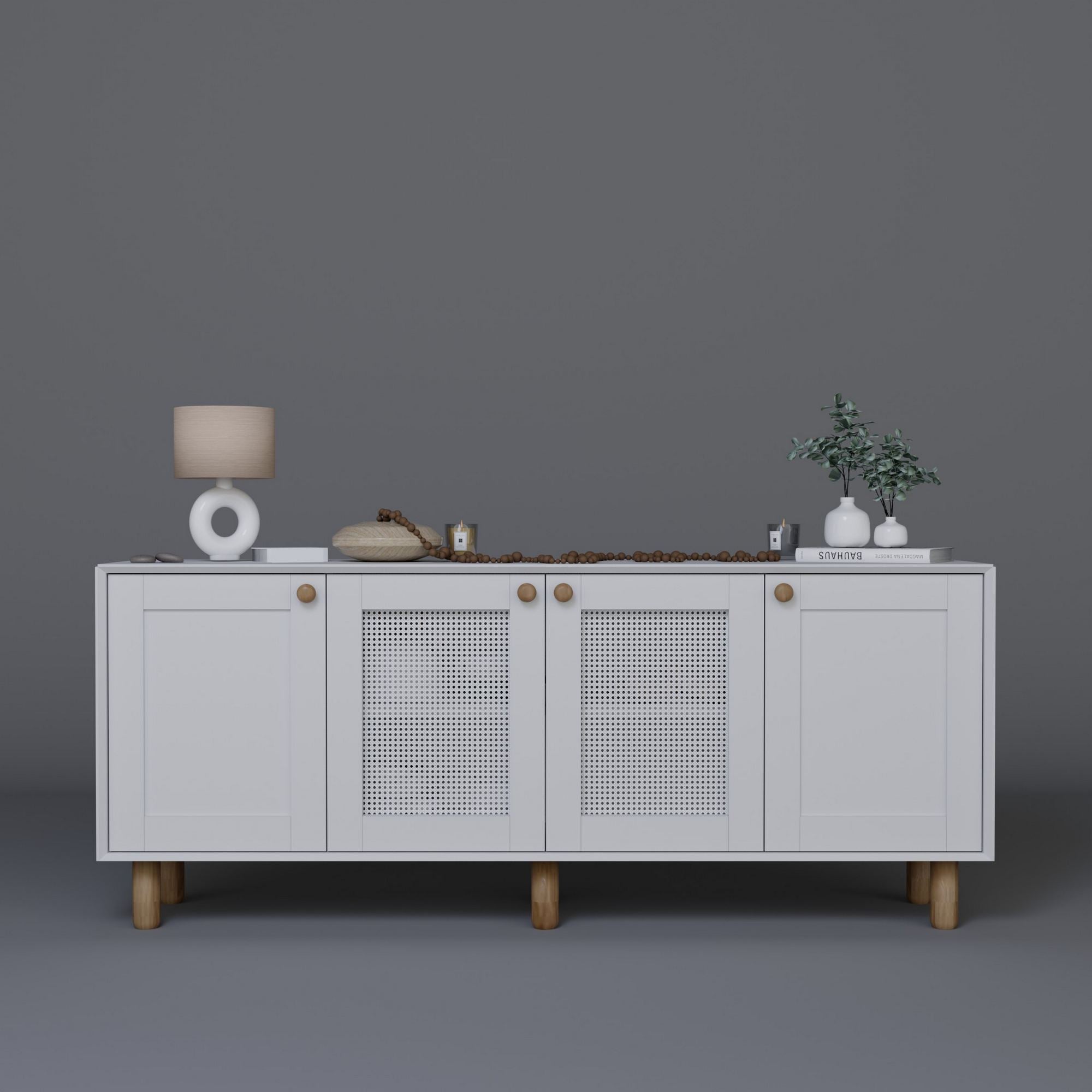 Aparador – 180 cm x 75 cm x 40 cm – Branco – Painel de partículas