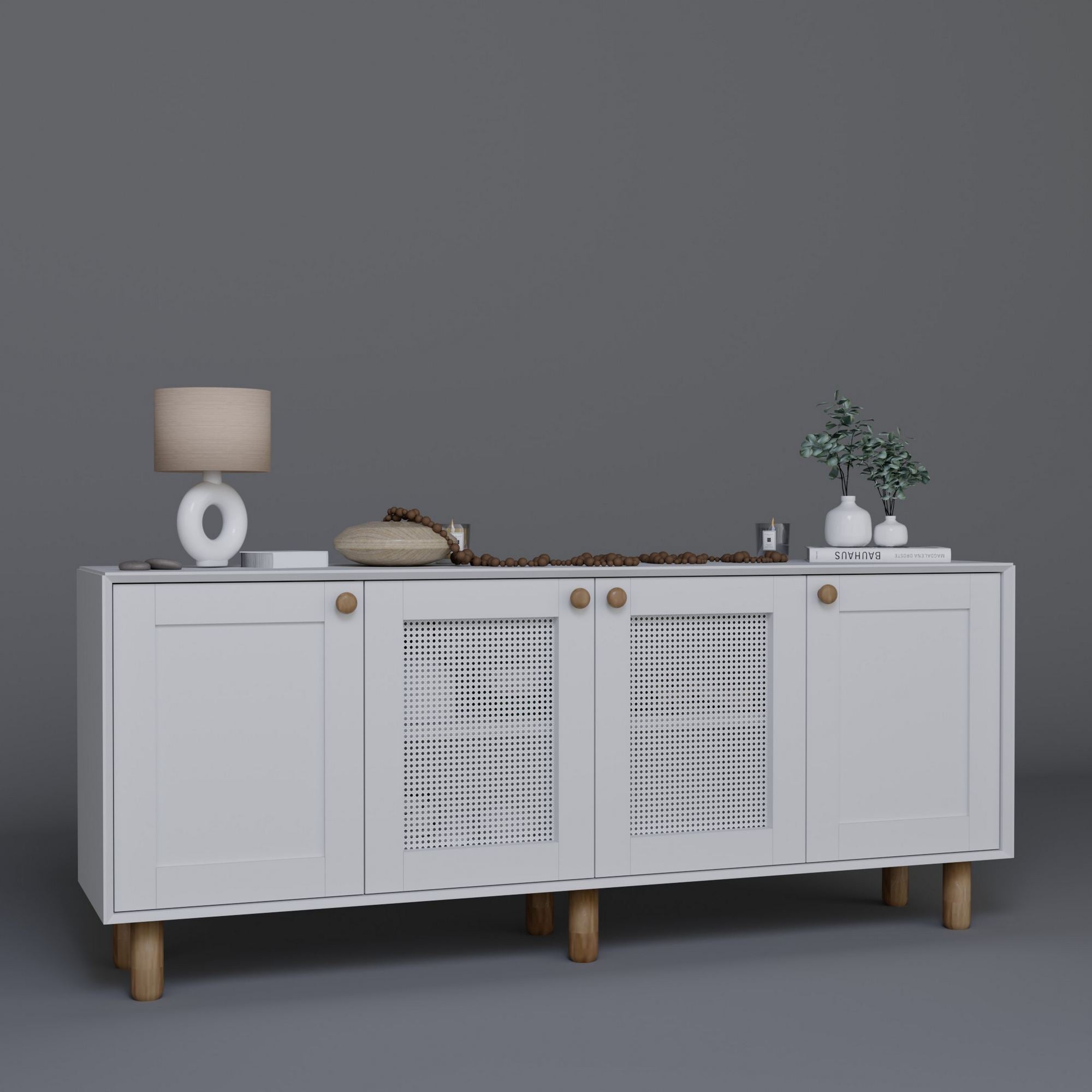 Aparador – 180 cm x 75 cm x 40 cm – Branco – Painel de partículas