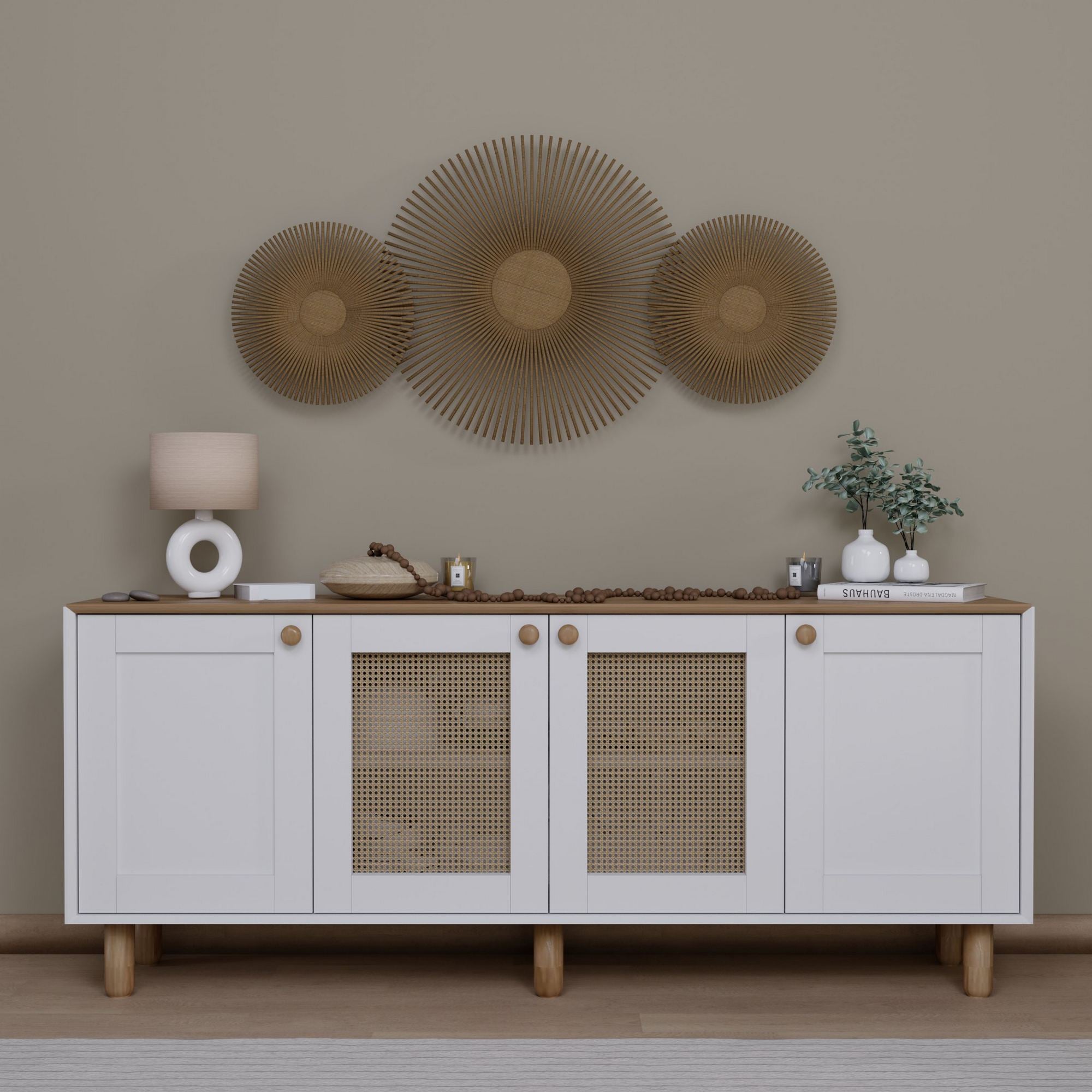 Aparador – 180cm x 75cm x 40cm – Nogueira Clara – Aglomerado