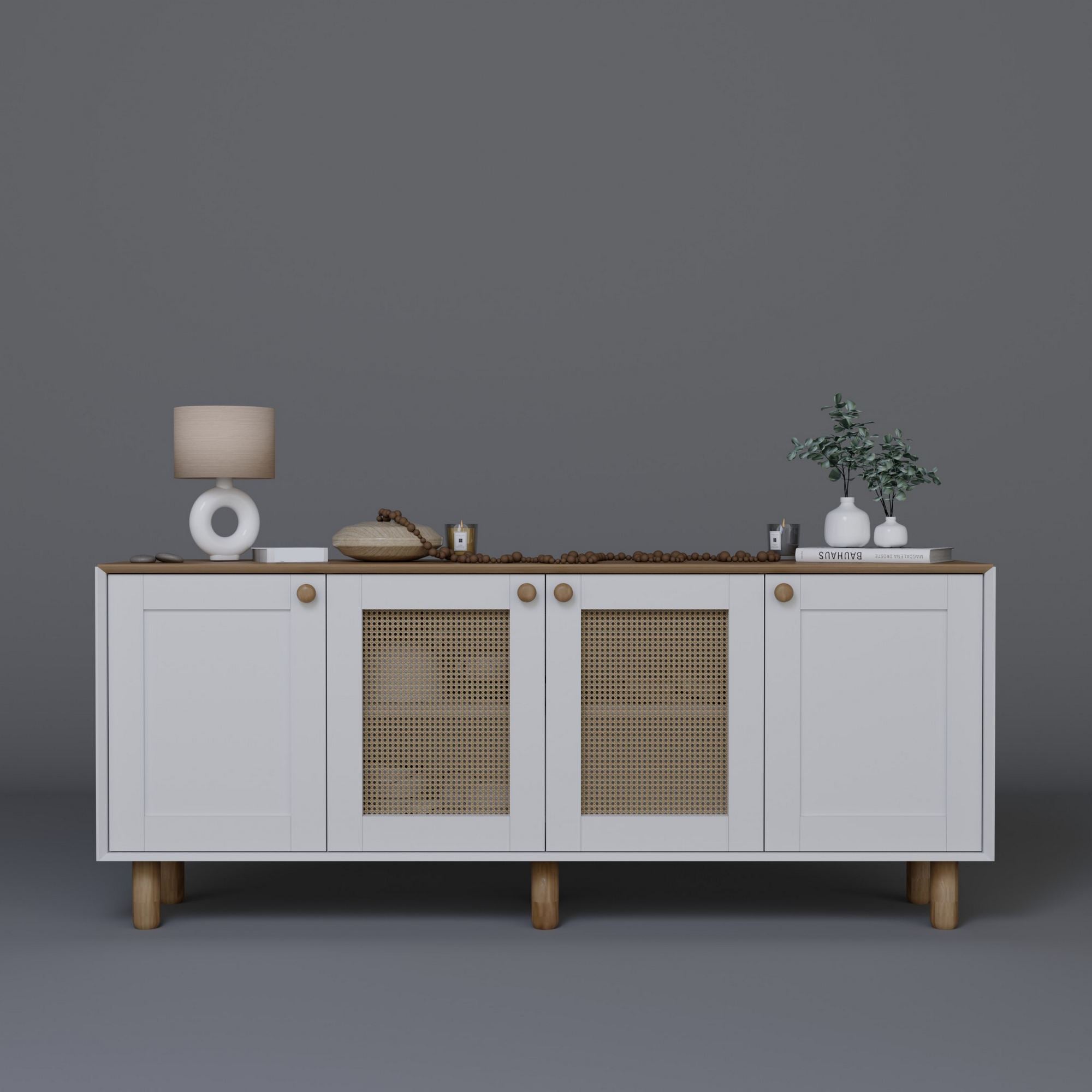 Aparador – 180cm x 75cm x 40cm – Nogueira Clara – Aglomerado