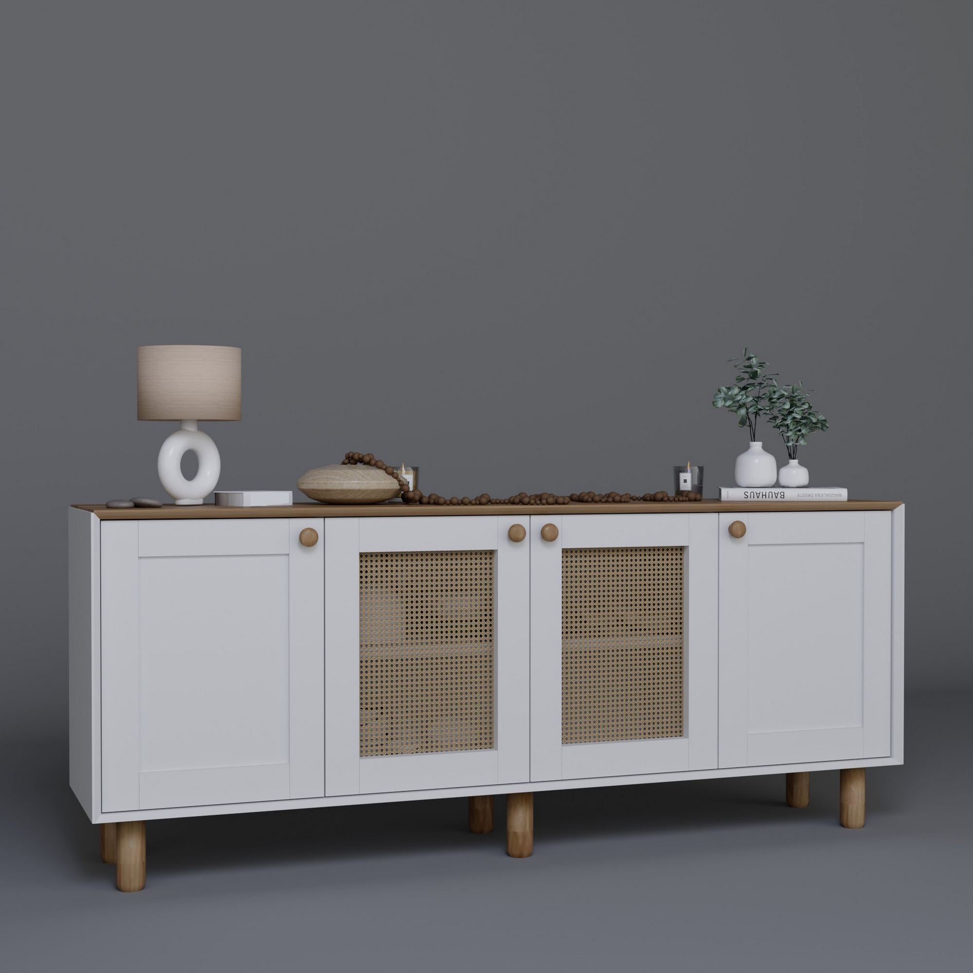 Aparador – 180cm x 75cm x 40cm – Nogueira Clara – Aglomerado