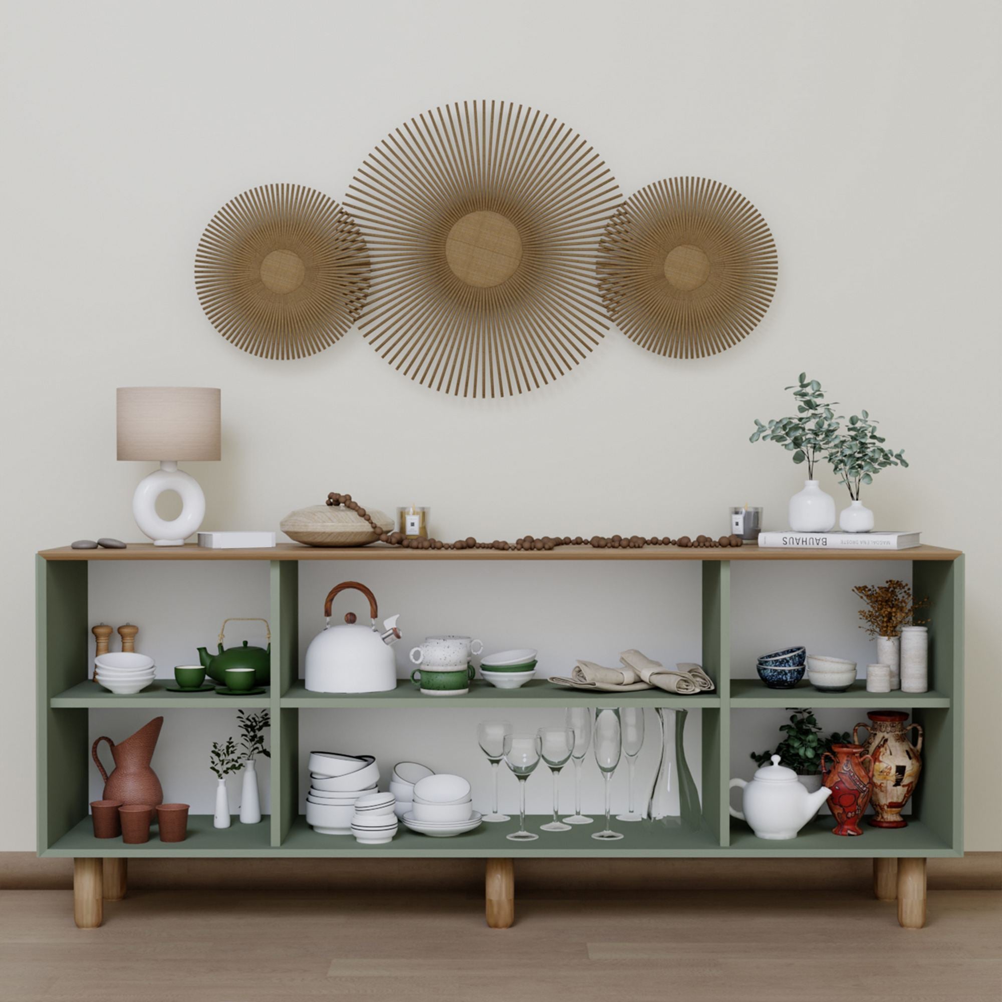 Aparador – 180 cm x 75 cm x 40 cm – Verde – Aglomerado