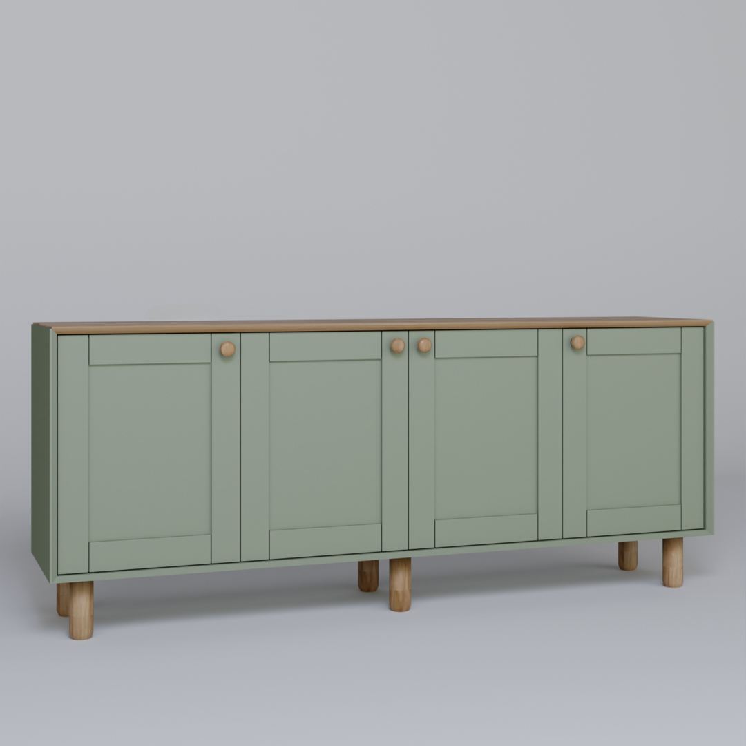 Aparador – 180 cm x 75 cm x 40 cm – Verde – Aglomerado