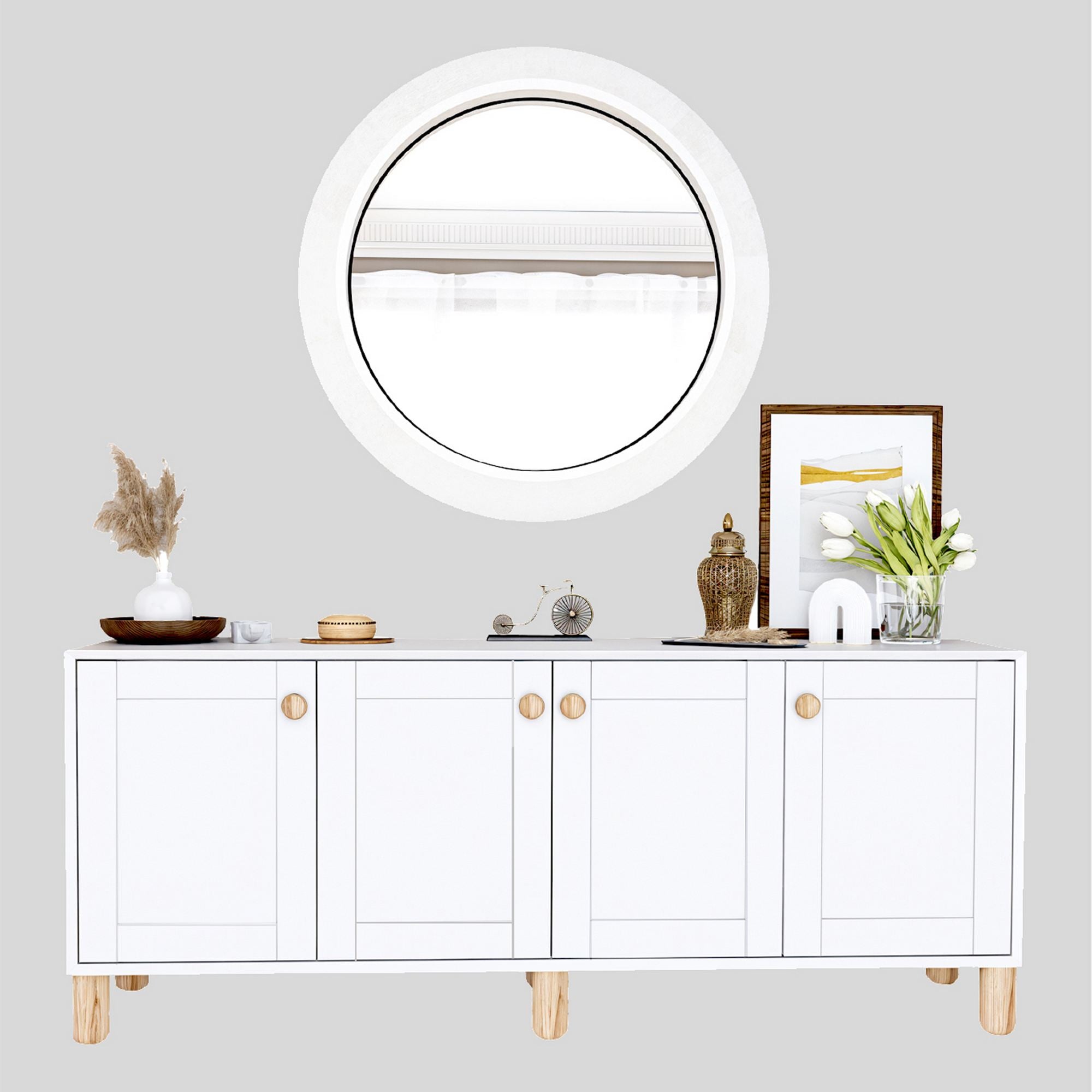 Aparador – 180 cm x 75 cm x 40 cm – Branco – 100% painel de partículas