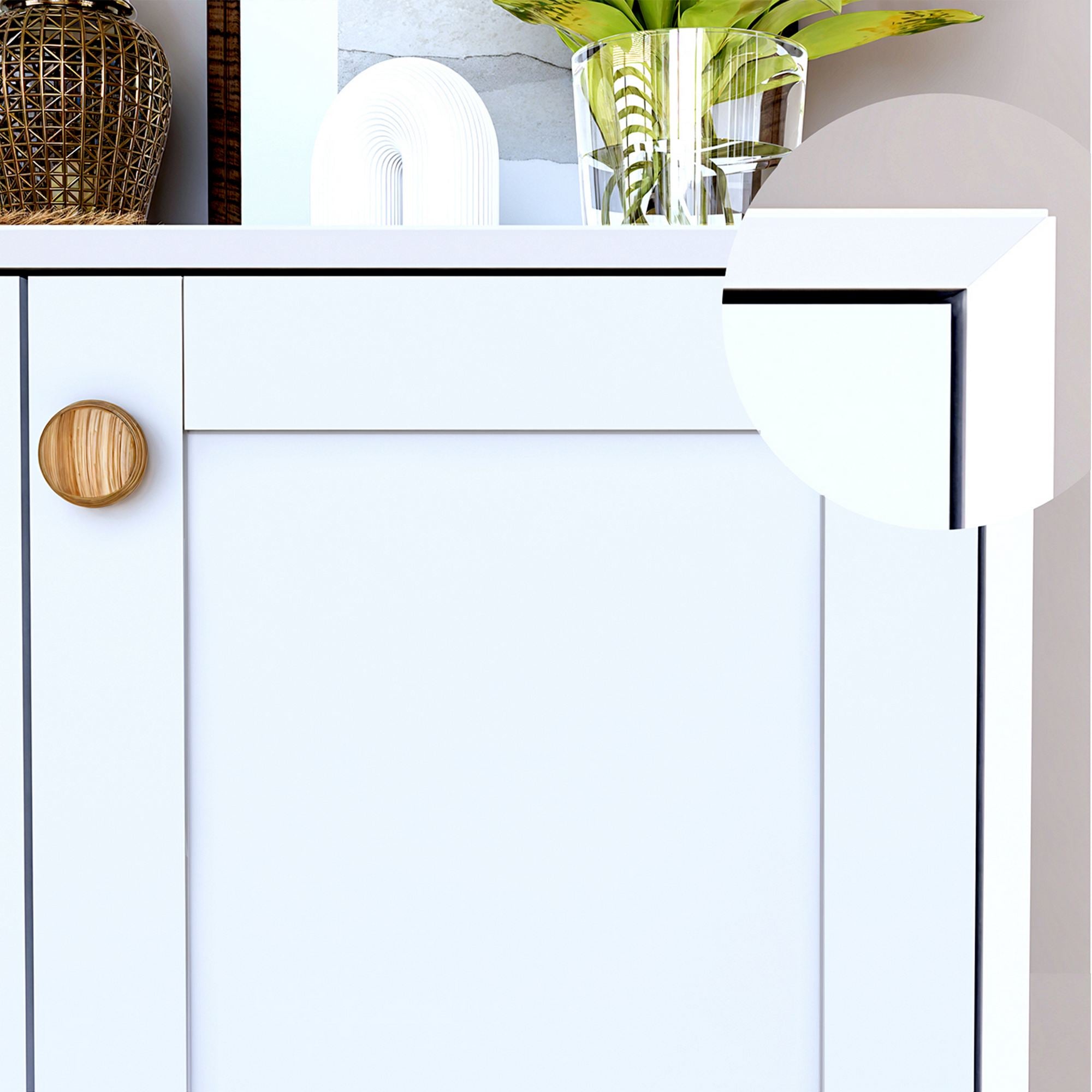 Aparador – 180 cm x 75 cm x 40 cm – Branco – 100% painel de partículas