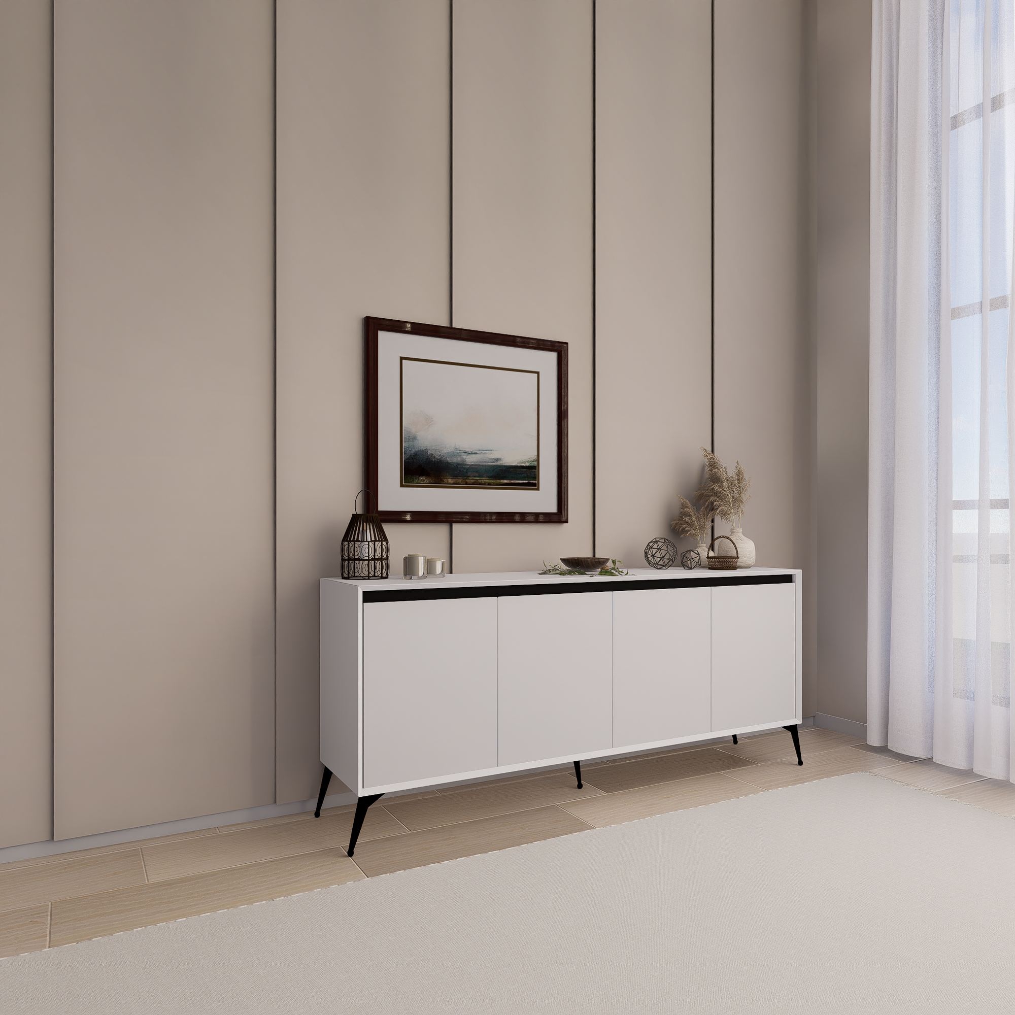 Aparador – 180x80x37,3 cm – Branco – MDF