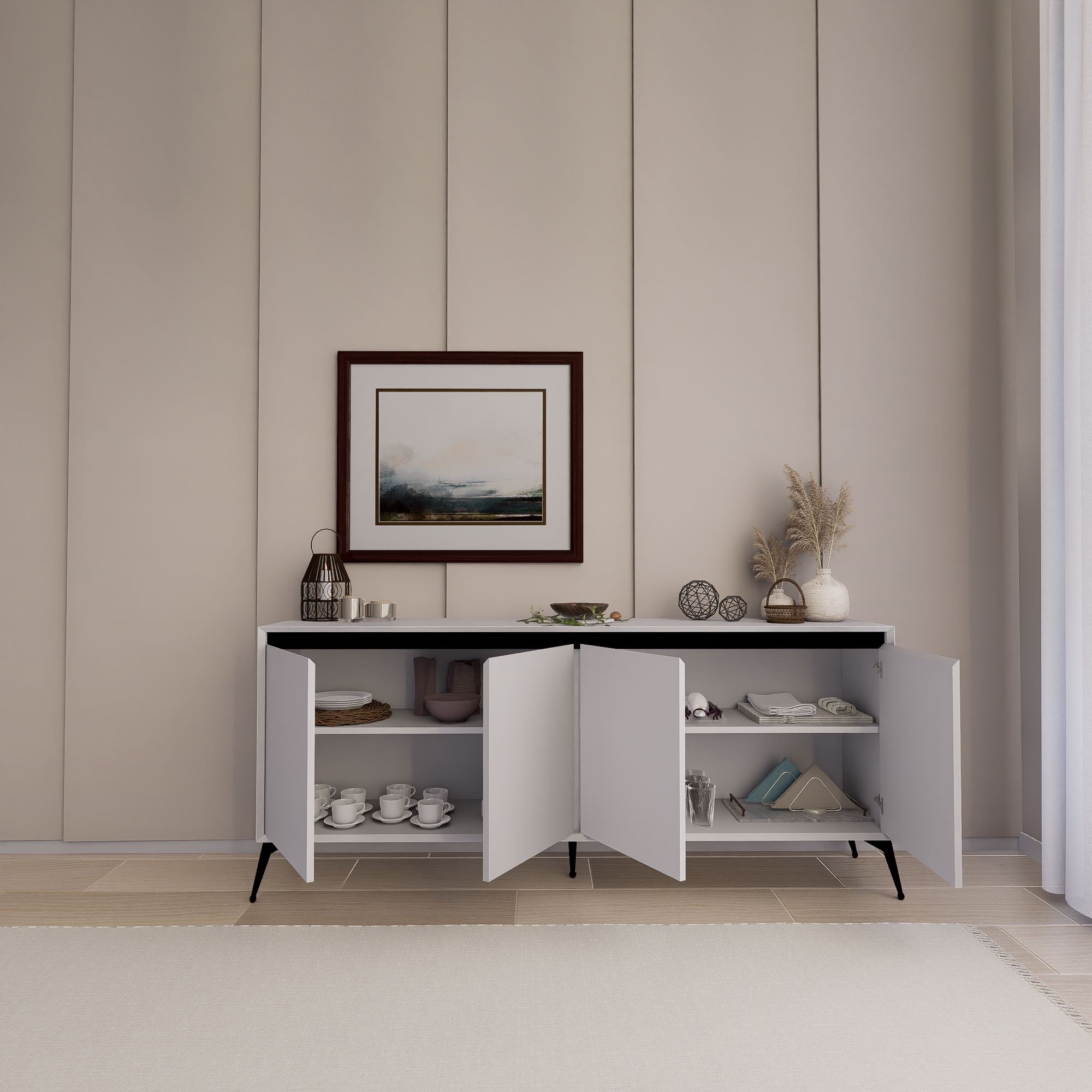 Aparador – 180x80x37,3 cm – Branco – MDF