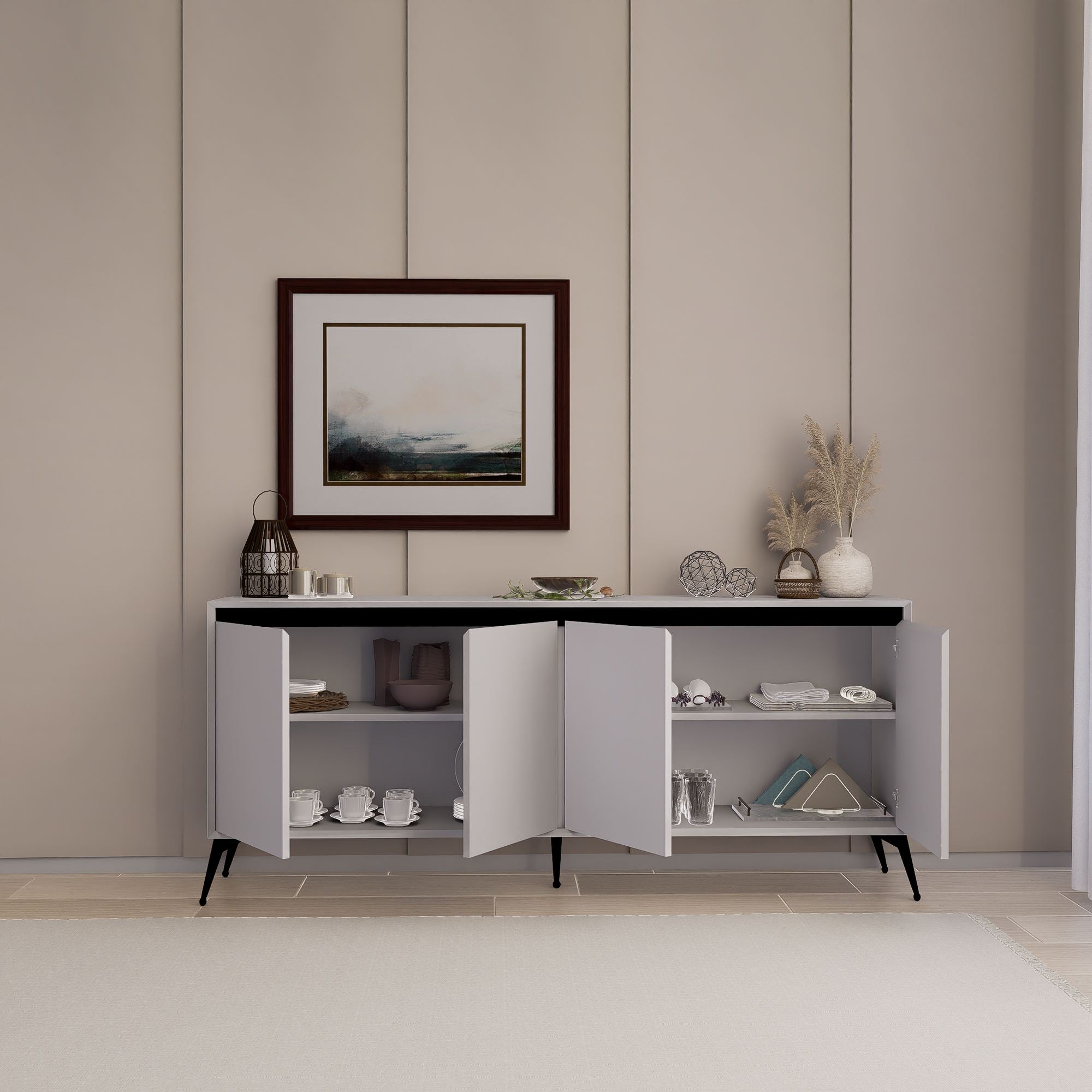 Aparador – 180x80x37,3 cm – Branco – MDF