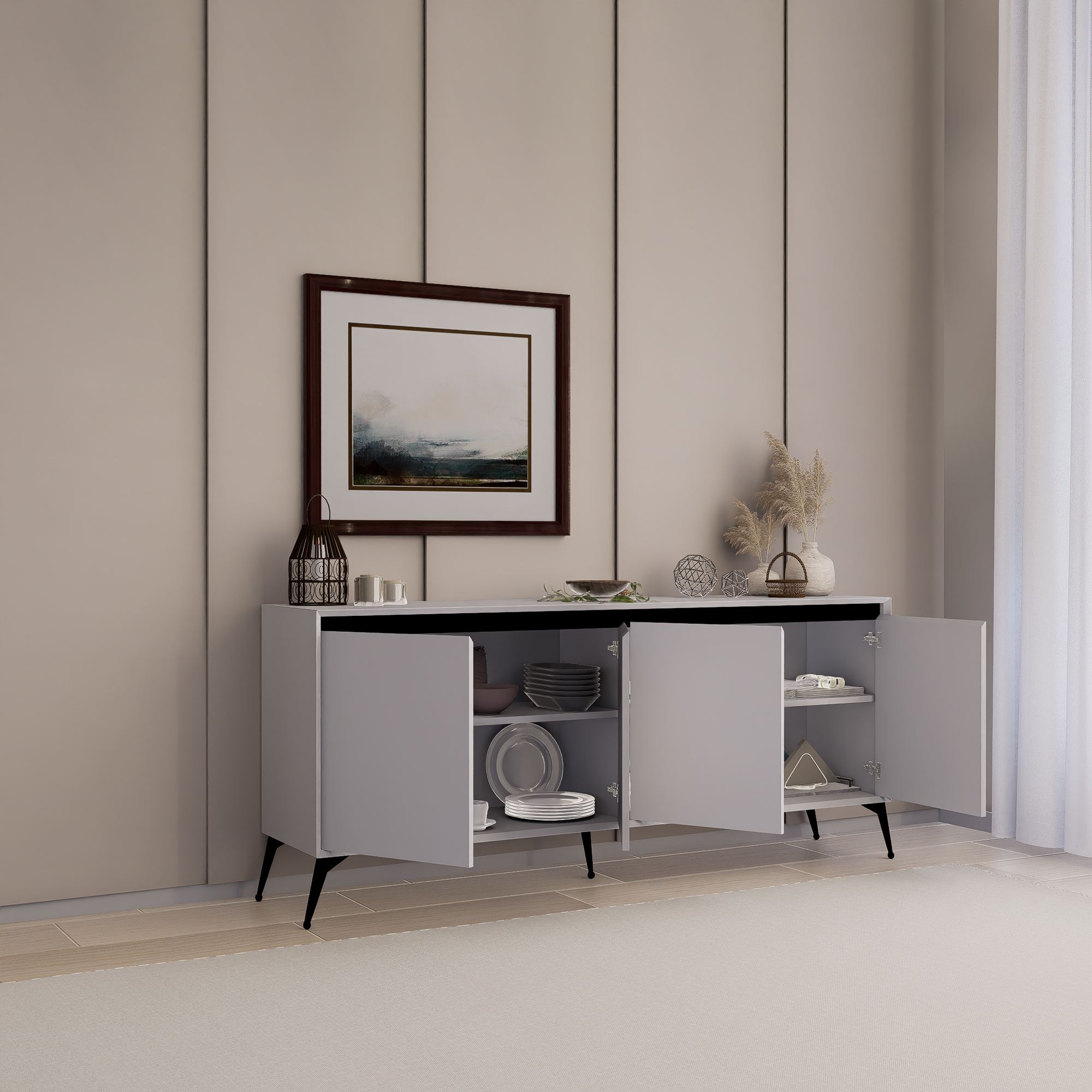 Aparador – 180x80x37,3 cm – Branco – MDF