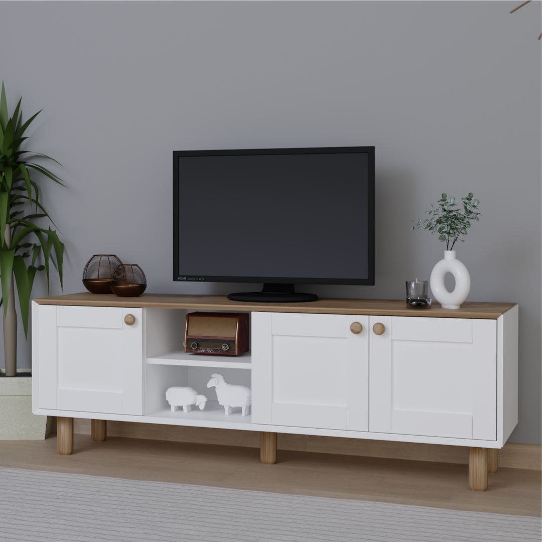 Móvel de TV – 160 cm x 56 cm x 40 cm – Carvalho Jardim – MDF