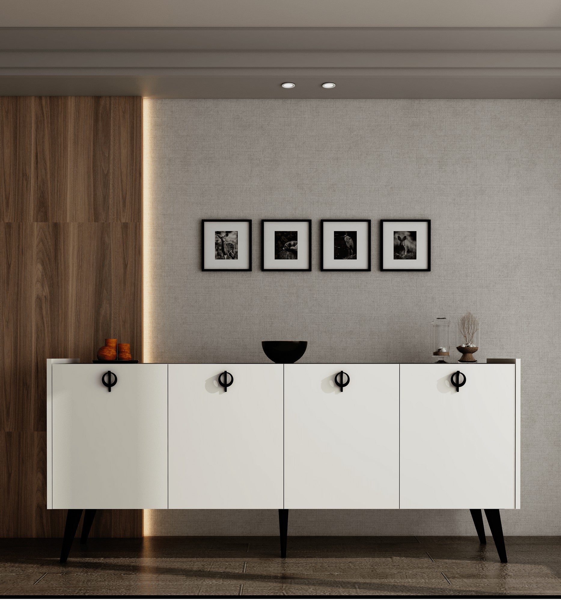Aparador – 180 cm x 79 cm x 40 cm – Branco – Aglomerado revestido a melamina