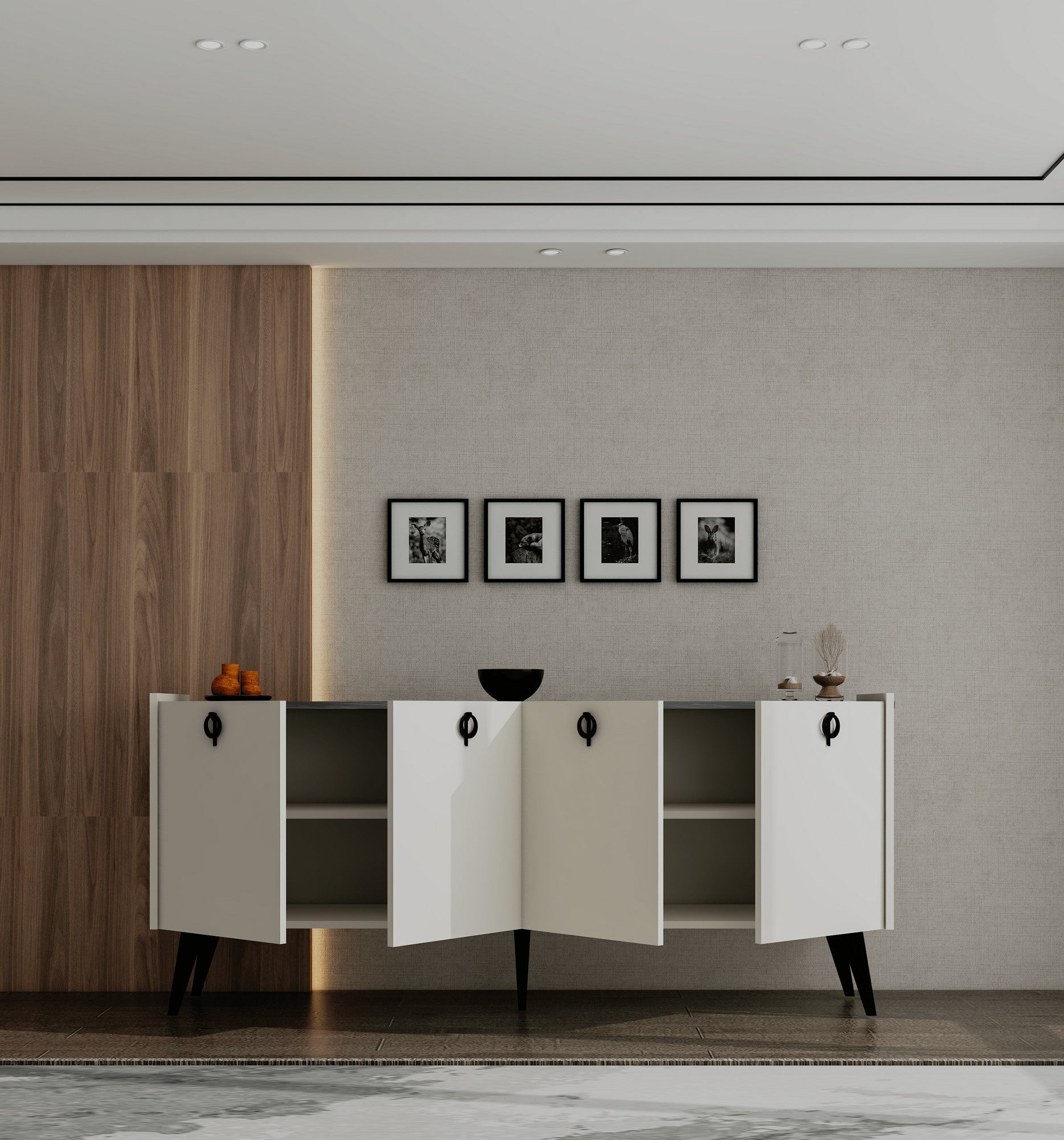 Aparador – 180 cm x 79 cm x 40 cm – Branco – Aglomerado revestido a melamina