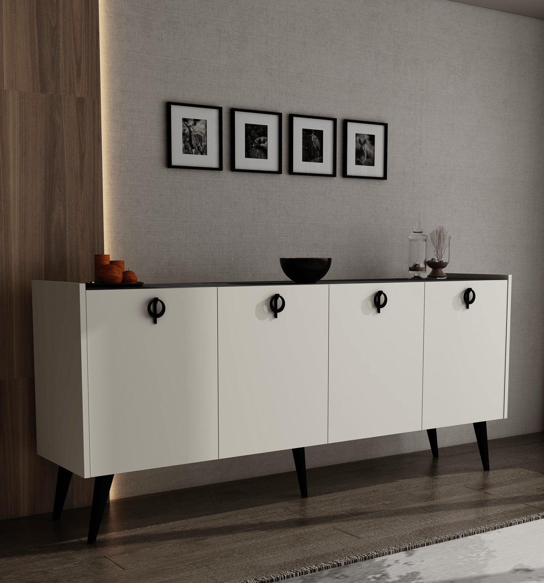Aparador – 180 cm x 79 cm x 40 cm – Branco – Aglomerado revestido a melamina