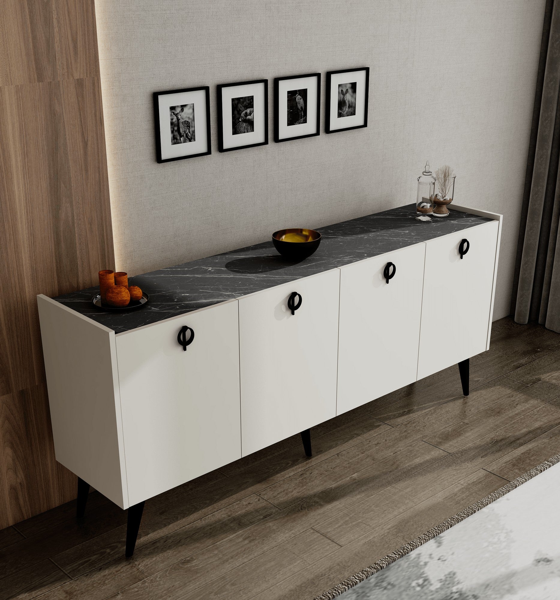 Aparador – 180 cm x 79 cm x 40 cm – Branco – Aglomerado revestido a melamina