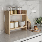 Prateleira de cozinha – 34 x 10 x 30 cm – Pinho Atlântico – Painel de partículas revestido em melamina