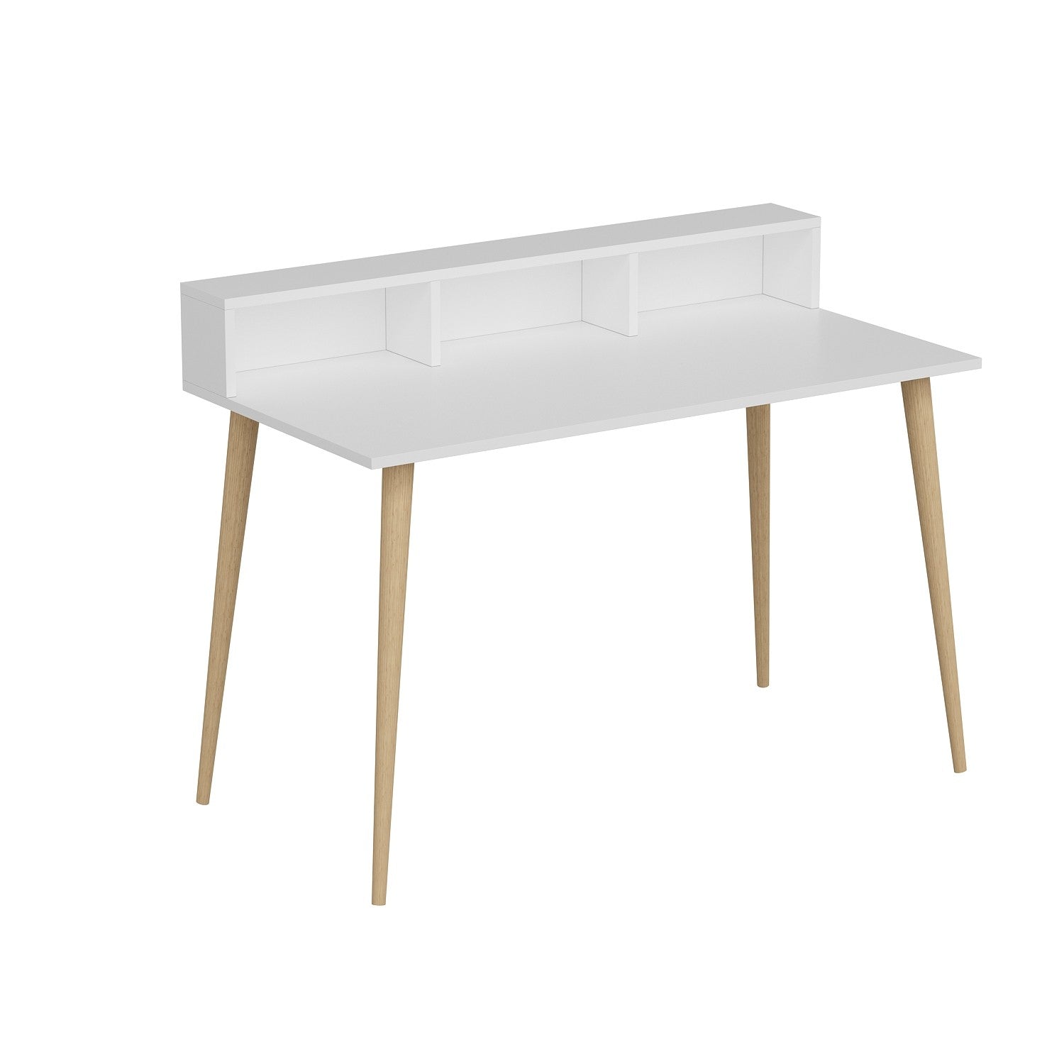 Secretária de Estudo – 120 cm x 60 cm x 75 cm – Branco – Painel de Partículas Revestido a Melamina