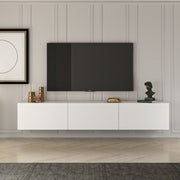 Móvel de TV – 150 cm x 30 cm x 32 cm – Branco – Aglomerado revestido a melamina
