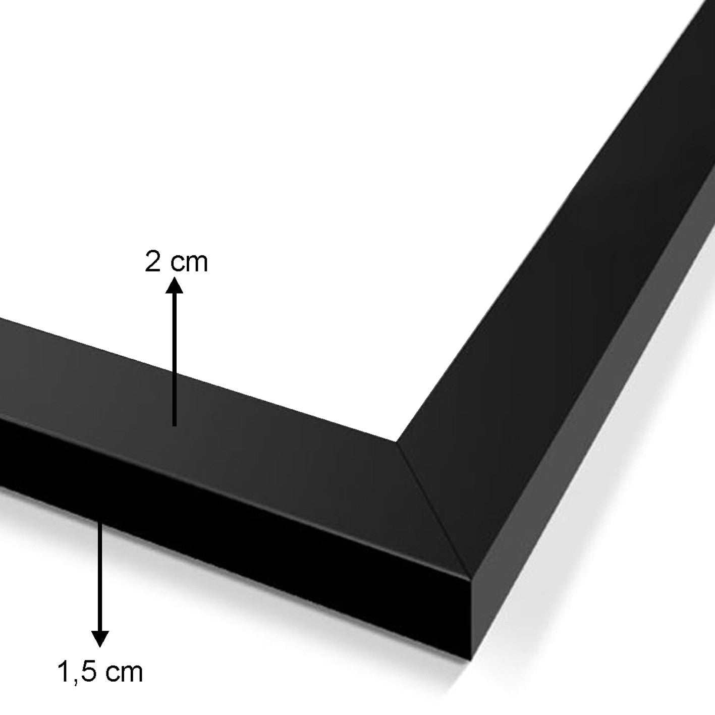 Pinturas Decorativas Elegantes em Moldura (2 Peças), 34 x 44 cm, Brancas e Pretas | 100% MDF, 2 cm de Espessura | Arte de Parede Elegante para Decoração Moderna de Casa