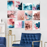 Conjunto de 12 pinturas decorativas em MDF, 20 x 15 cm | 100% MDF, 3 mm de espessura | Arte única para decoração de casa, toque de elegância para qualquer ambiente