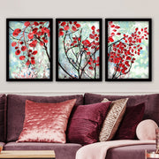 Pinturas Decorativas Elegantes em Moldura (3 Peças), 35 x 45 cm | 100% MDF, 2 cm de Espessura | Arte de Parede Elegante para Decoração de Casa e Escritório, Artista Anônimo