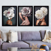 Pinturas Decorativas Elegantes em Moldura (3 Peças), 35 x 45 cm | 100% MDF, 2 cm de Espessura | Arte de Parede Elegante para Decoração de Casa e Escritório, Artista Anônimo