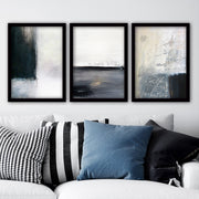 Conjunto elegante de pinturas decorativas emolduradas (3 peças), 35 x 45 cm | 100% MDF, 2 cm de espessura, moldura de plástico durável | Perfeito para decoração de casa e espaços modernos