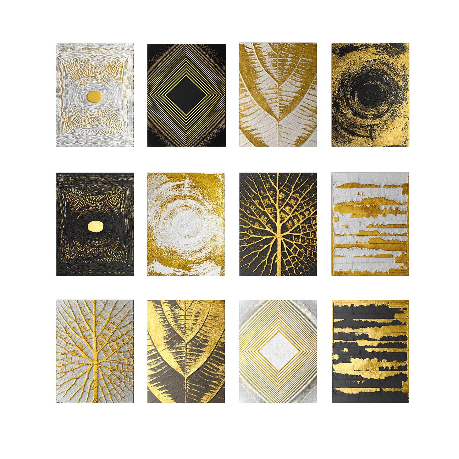 Conjunto de 12 pinturas decorativas em MDF, 20 x 15 cm | 100% MDF, 3 mm de espessura | Arte única para decoração de casa, toque de elegância para qualquer ambiente