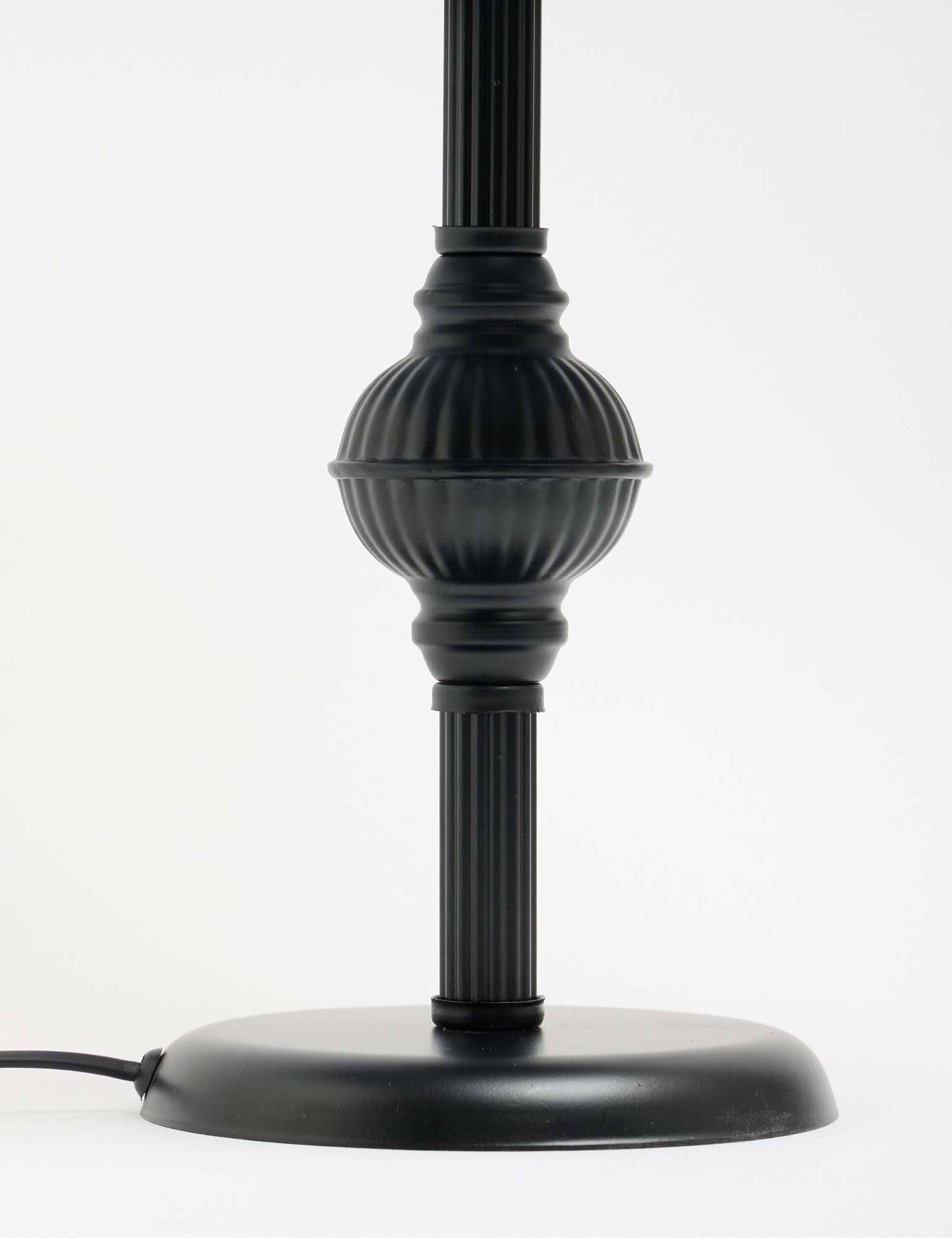 Candeeiro de Mesa – 43 cm – Preto – Metal e Tecido