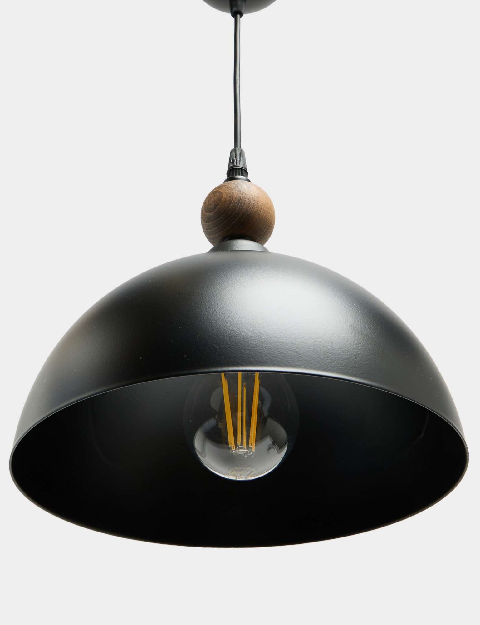 Candeeiro de Teto – 32 - 70 cm – Preto – Metal