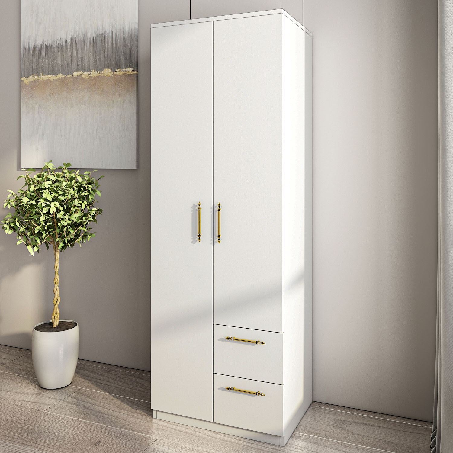Guarda-roupa – 60cm x 171.8cm x 45cm – Branco – MDF