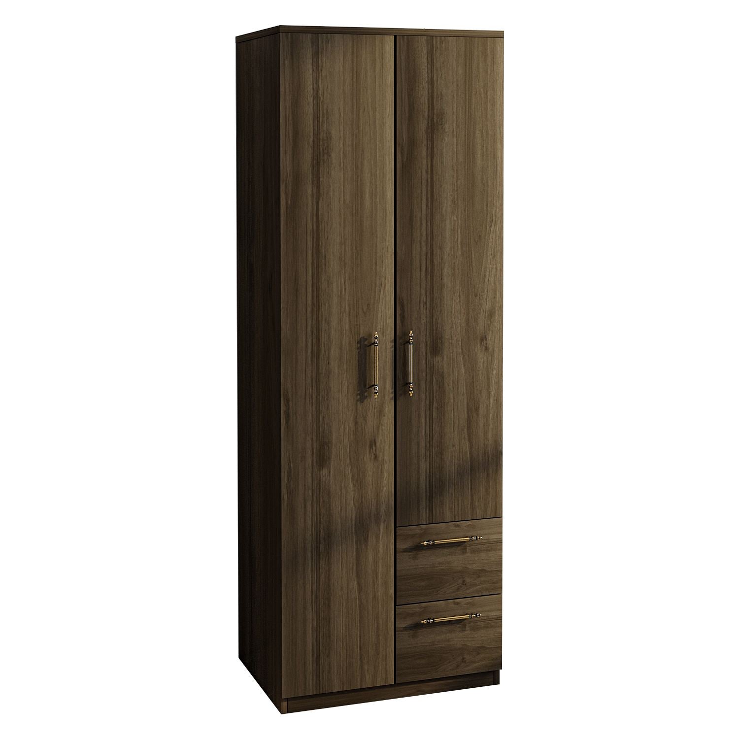 Guarda-Roupa – 60cm x 171,8cm x 45cm – Nogueira – Painel de Partículas Revestido de Melamina