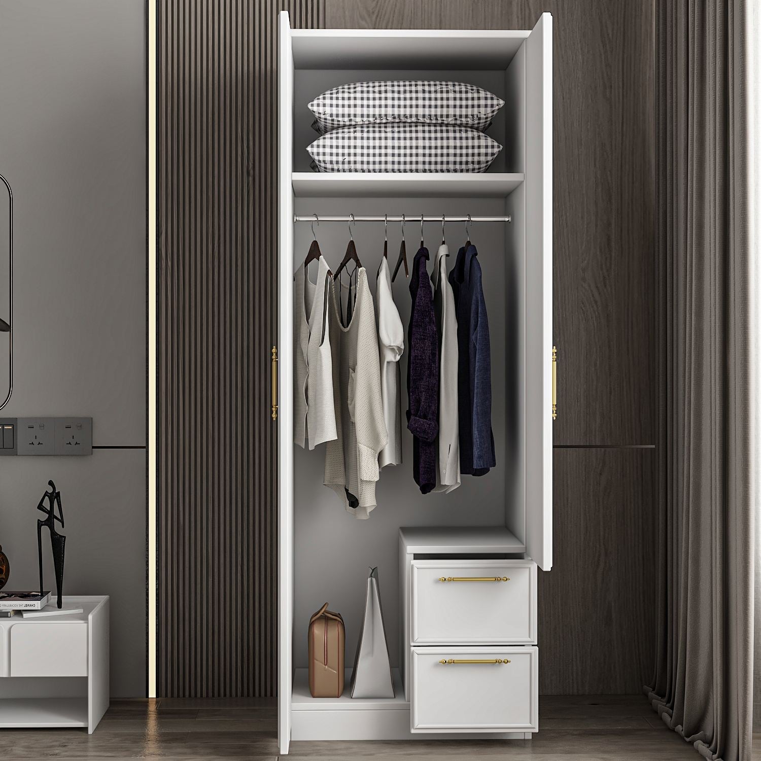 Guarda-roupa – 60cm x 171,8cm x 45cm – Branco – MDF