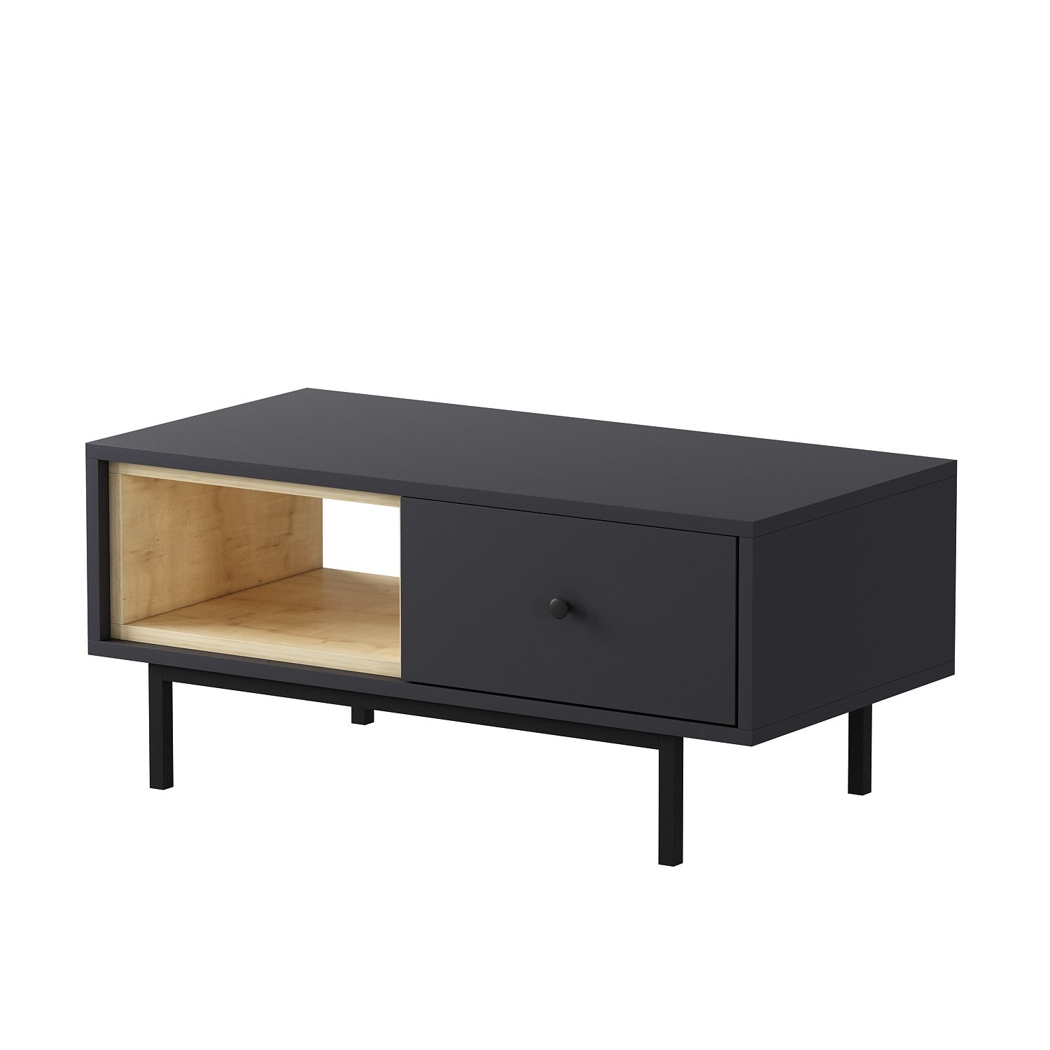Mesa de Centro – 90cm x 40cm x 45cm – Antracite – Melamina