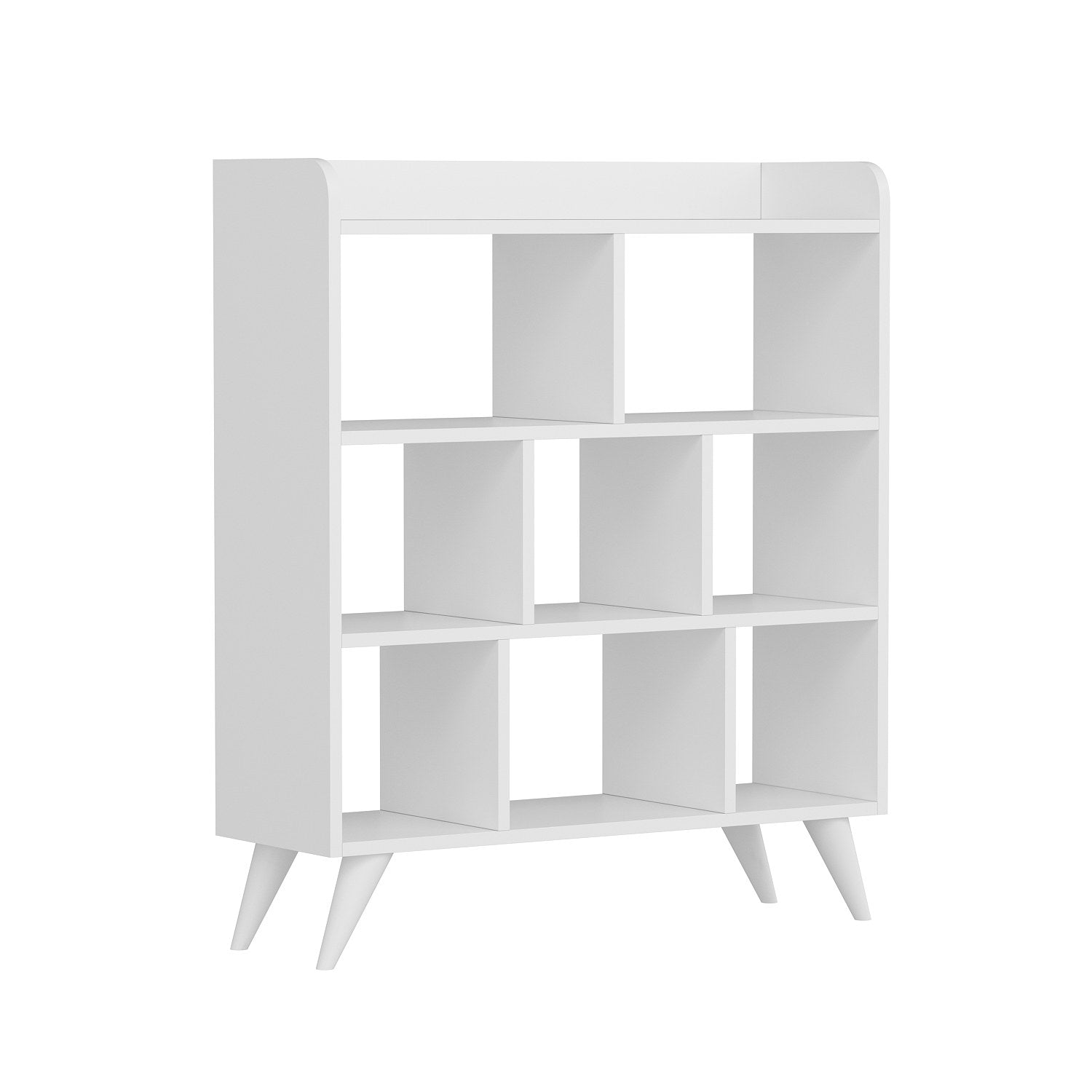 Estante de livros – 90 cm x 105 cm x 30 cm – Branco – Painel de partículas revestido a melamina